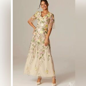 New AW Bridal Carole Embroidered Floral Dress 6 & 8 & 12 & 16